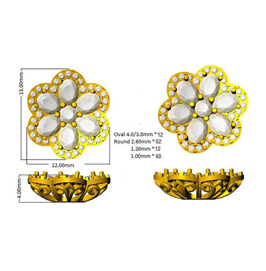 SE4630 — Earrings - 9k Yellow Gold detail
