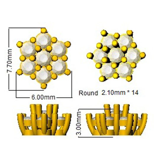 SE4640 — Earrings - 9k Yellow Gold detail