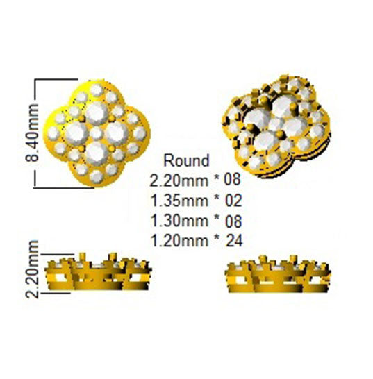 SE4645 — Earrings - 9k Yellow Gold detail