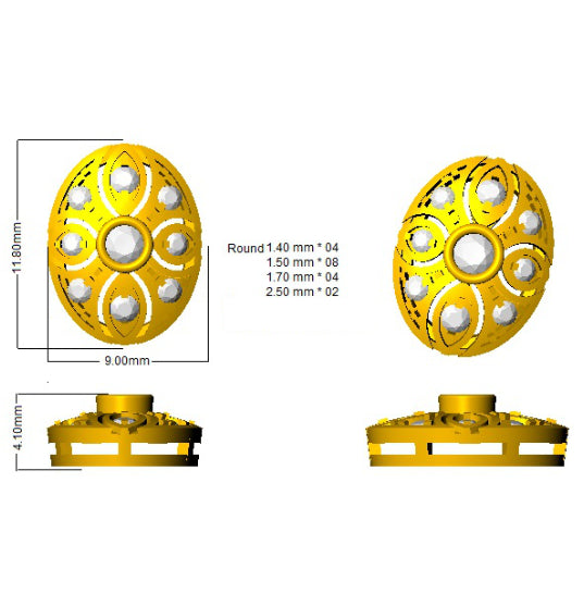 SE4663 — Earrings - 9k Yellow Gold detail
