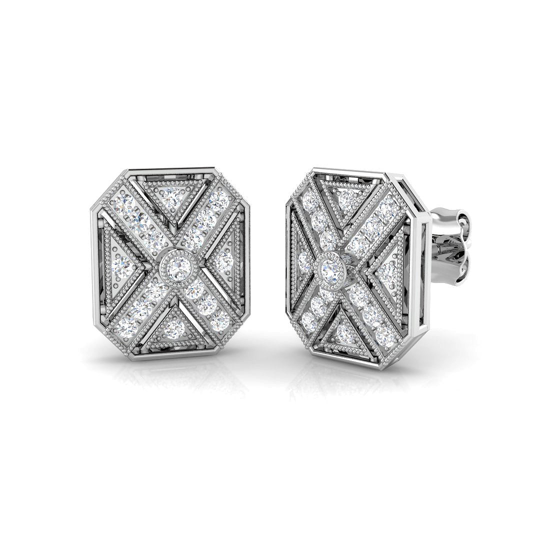 SE4665 — Earrings - 9k White Gold