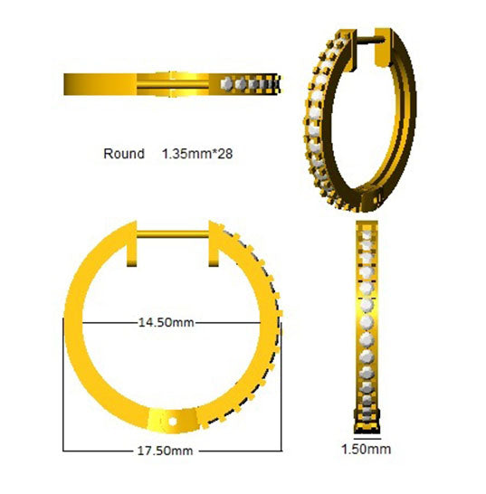 SE4671 — Earrings - 18k Yellow Gold detail