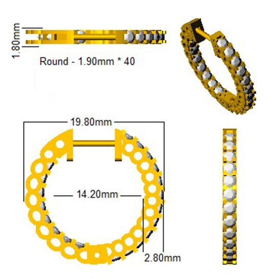 SE4672 — Earrings - 9k Yellow Gold detail