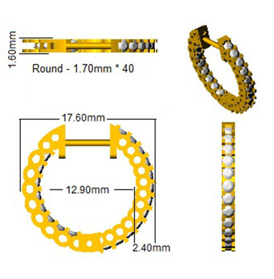 SE4673 — Earrings - 9k Yellow Gold detail