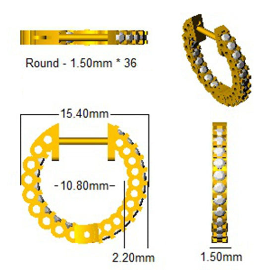 SE4674 — Earrings - 9k Yellow Gold detail