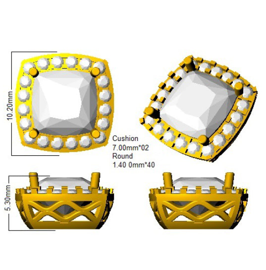 SE4689 — Earrings - 9k Yellow Gold detail
