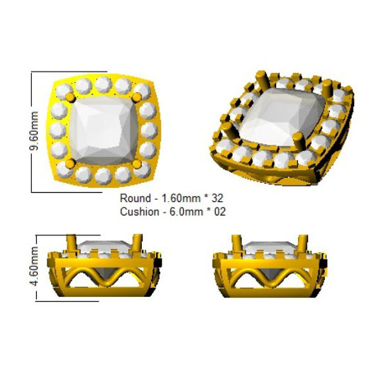 SE4690 — Earrings - 9k Yellow Gold detail