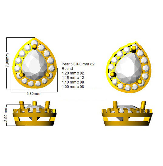SE4698 — Earrings - 9k Yellow Gold detail