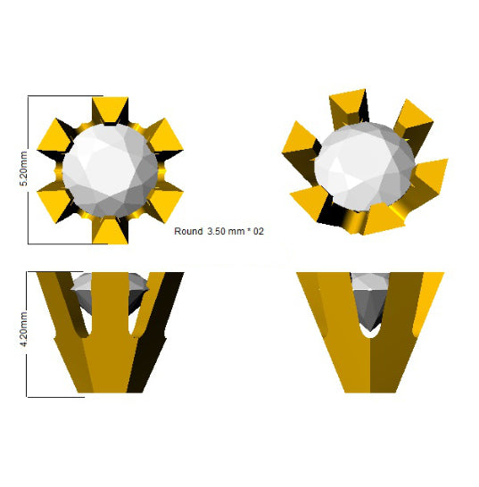 SE4767 — Earrings - 9k Yellow Gold detail