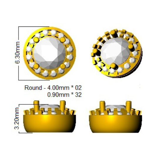 SE4775-4.0 — Earrings - 9k Yellow Gold detail
