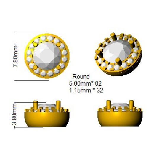 SE4775A — Earrings - 9k Yellow Gold detail