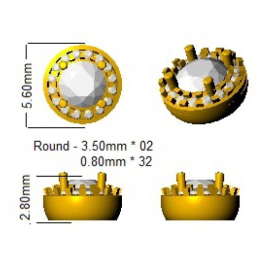 SE5112 — Earrings - 9k Yellow Gold detail