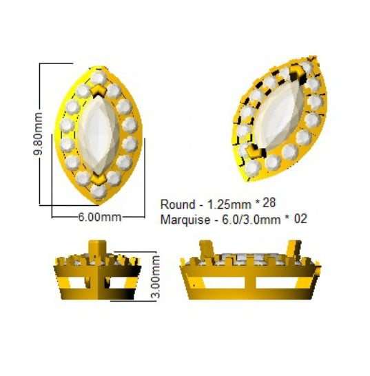 SE4777 — Earrings - 9k Yellow Gold detail
