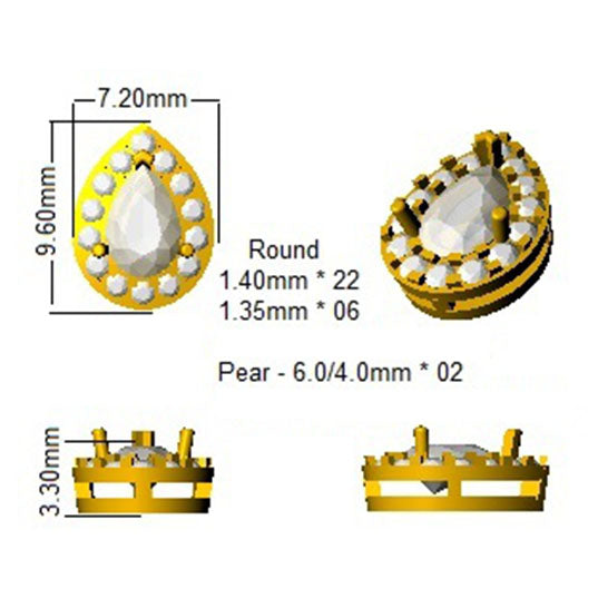 SE4778 — Earrings - 18k Yellow Gold detail