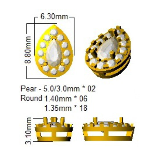 SE4784 — Earrings - 18k Yellow Gold detail