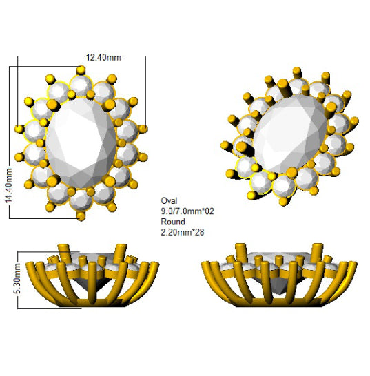 SE4787 — Earrings - 9k Yellow Gold detail