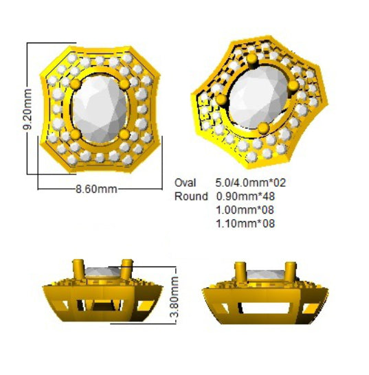 SE4810 — Earrings - 18k Yellow Gold detail