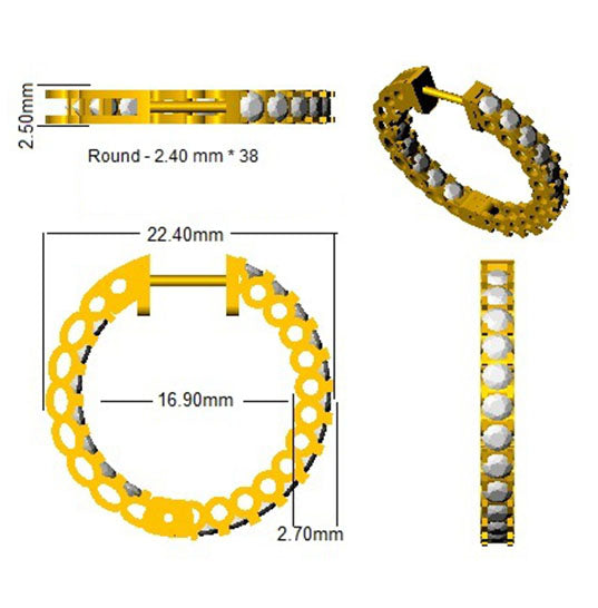 SE4825 — Earrings - 9k Yellow Gold detail