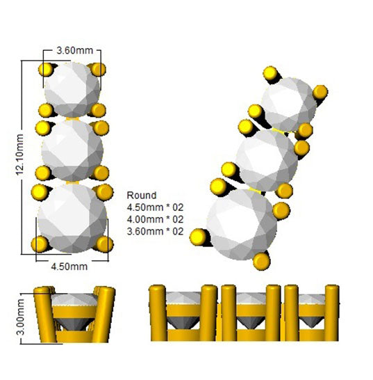 SE4828 — Earrings - 9k Yellow Gold detail