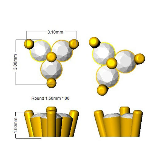 SE4863 — Earrings - 9k Yellow Gold detail