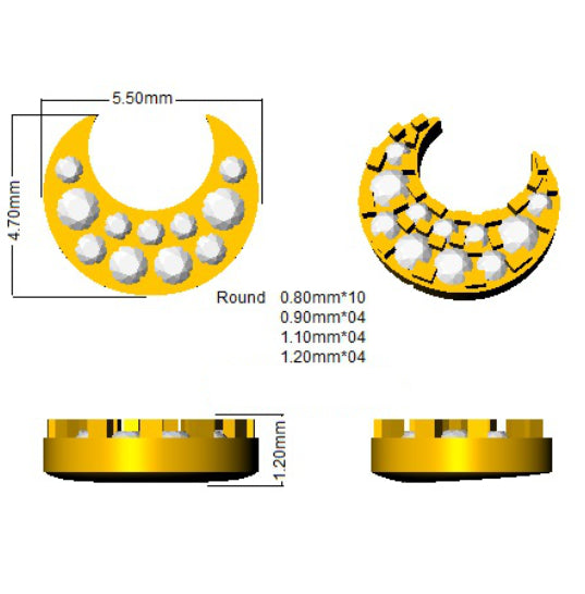 SE4864 — Earrings - 9k Yellow Gold detail