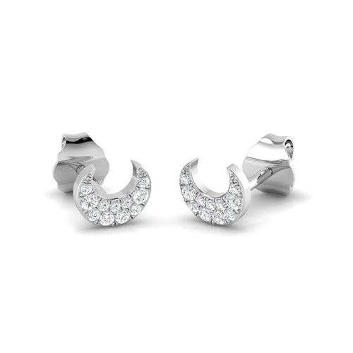 0.07ct Round Lab Diamond Earrings in Platinum - 9k White Gold