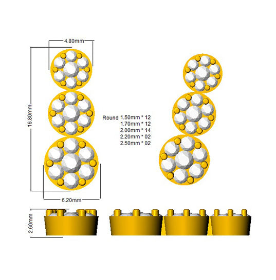 SE4869 — Earrings - 9k Yellow Gold detail