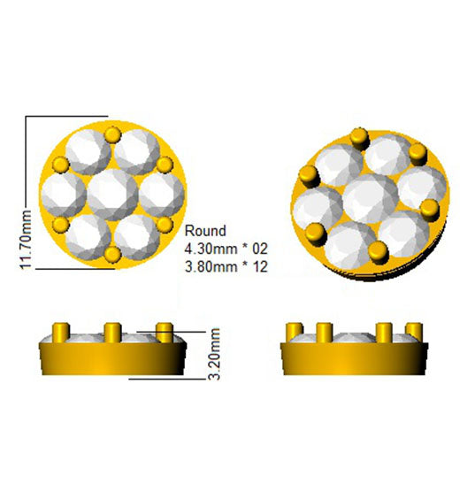 SE4874 — Earrings - 9k Yellow Gold detail