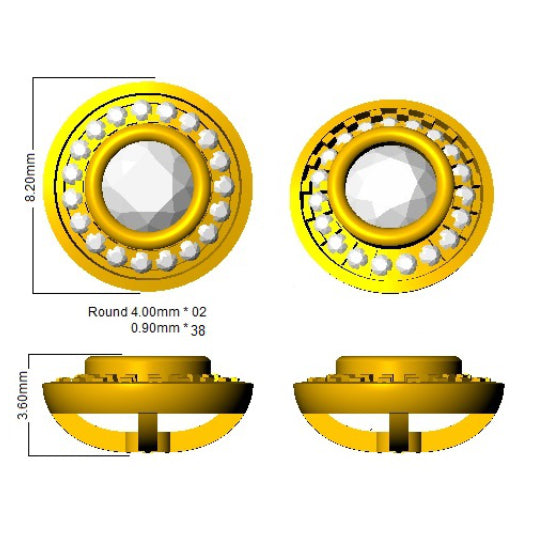 SE4887 — Earrings - 9k Yellow Gold detail