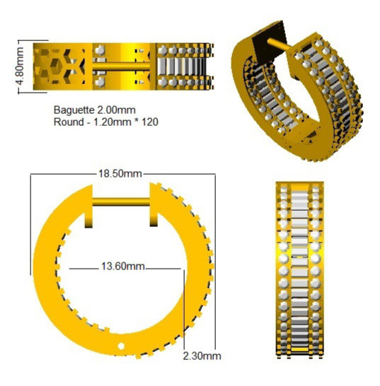 SE4895A — Earrings - 9k Yellow Gold detail
