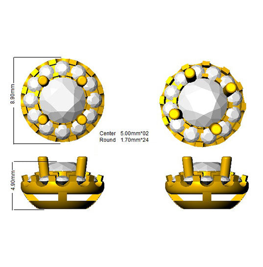 SE5112 — Earrings - 9k Yellow Gold detail