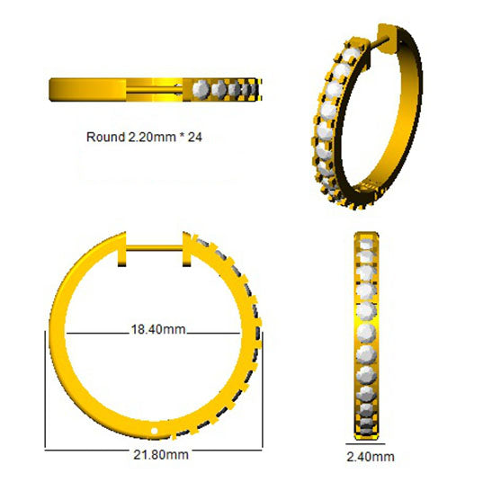 SE4917 — Earrings - 9k Yellow Gold detail
