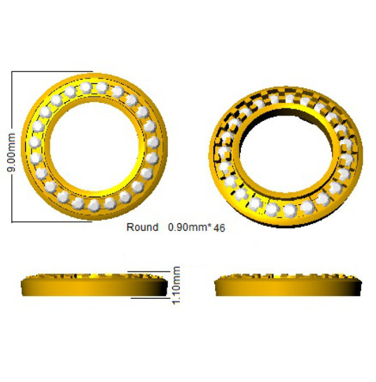 SE4922 — Earrings - 9k Yellow Gold detail