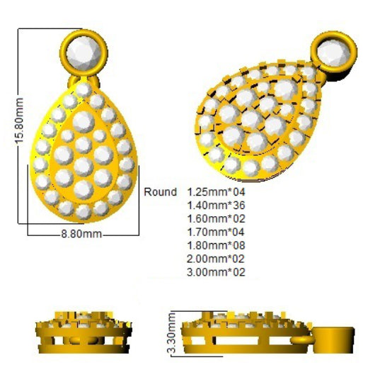 SE4926 — Earrings - 9k Yellow Gold detail