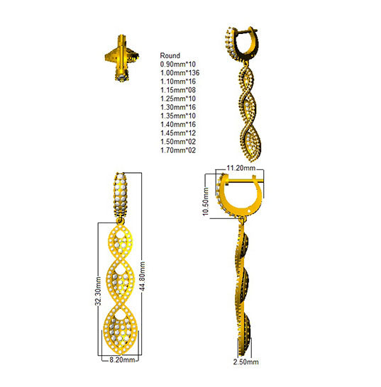 SE4937 — Earrings - 9k Yellow Gold detail