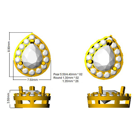 SE4940 — Earrings - 9k Yellow Gold detail