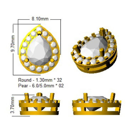 SE4943 — Earrings - 9k Yellow Gold detail