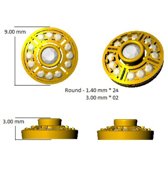 SE4950 — Earrings - 9k Yellow Gold detail