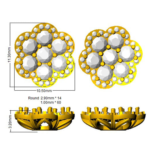 SE4953 — Earrings - 9k Yellow Gold detail