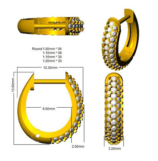 SE4979 — Earrings - 9k Yellow Gold detail
