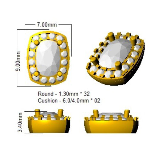 SE4986A — Earrings - 9k Yellow Gold detail