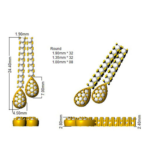 SE4999 — Earrings - 9k Yellow Gold detail