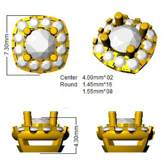 SE5005 — Earrings - 9k Yellow Gold detail