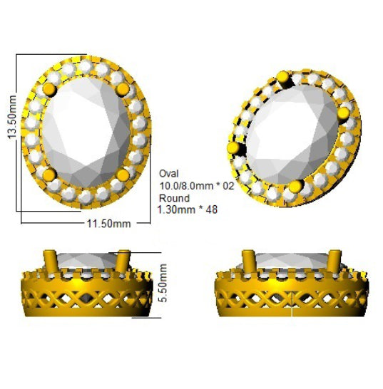 SE5009 — Earrings - 9k Yellow Gold detail