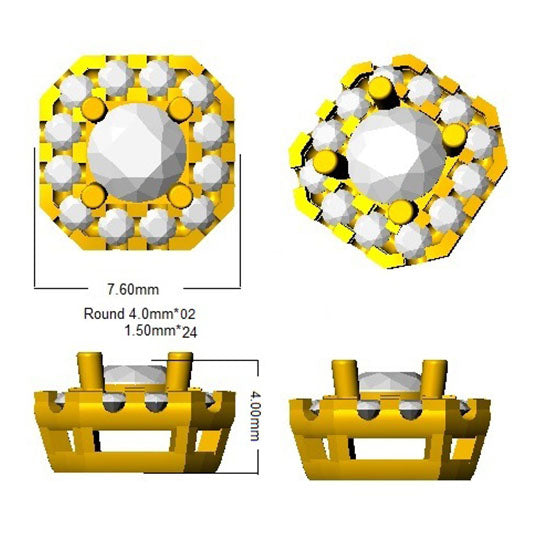 SE5010 — Earrings - 9k Yellow Gold detail