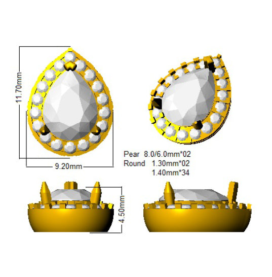 SE5052 — Earring - 9k Yellow Gold detail