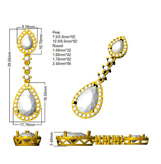 SE5072 — Earrings - 9k Yellow Gold detail