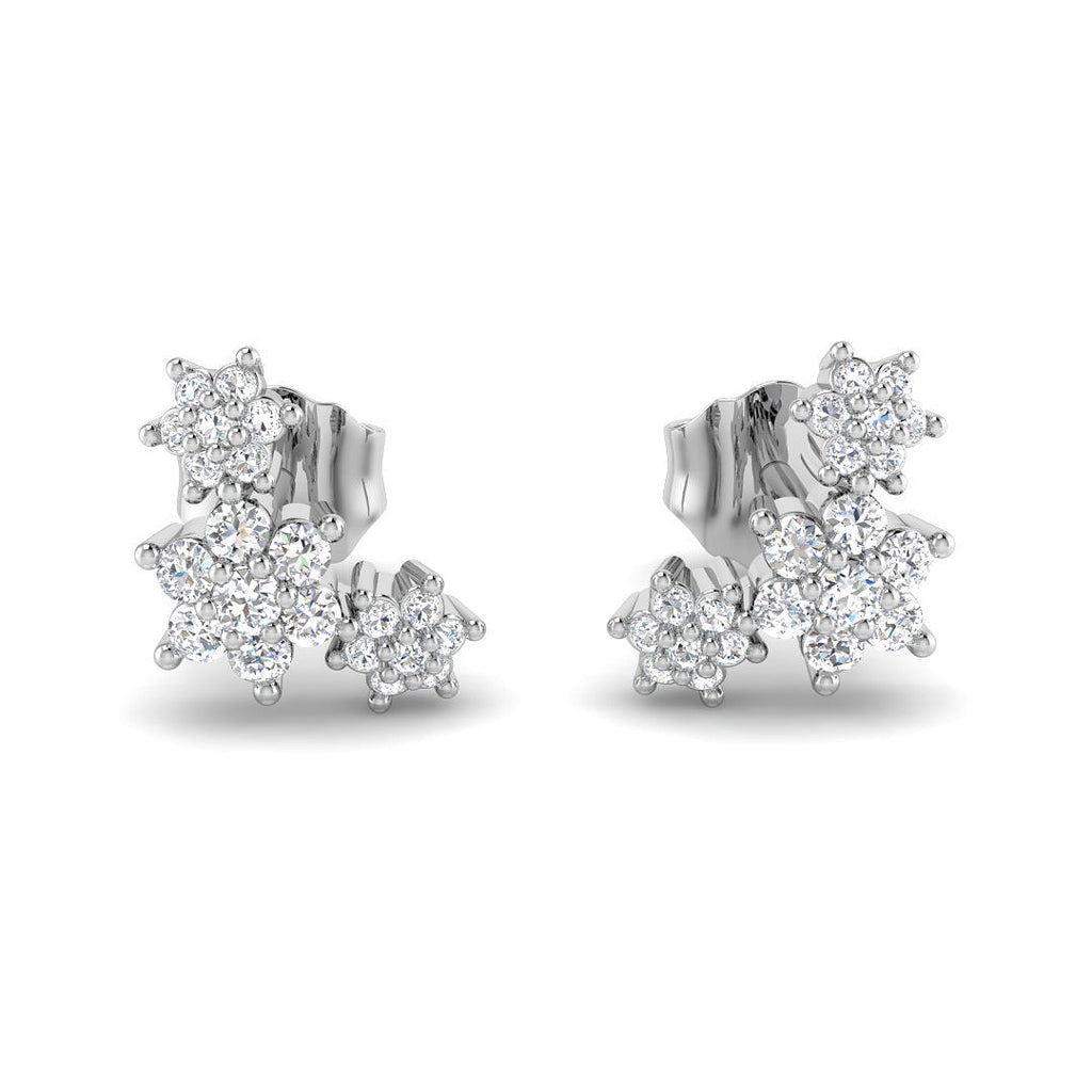 SE5080 — Earrings - 9 KT White Gold
