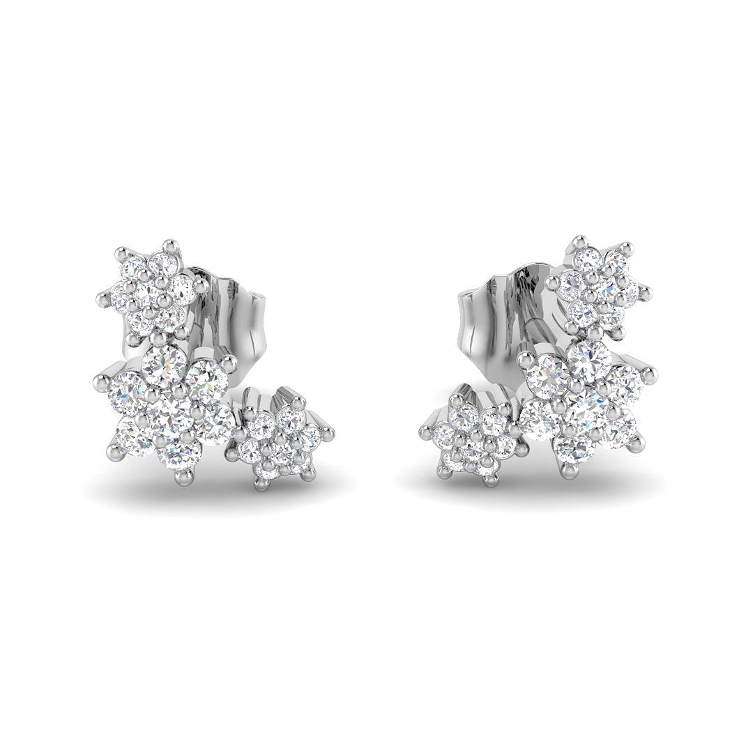 SE5080 — Earrings - 9 KT White Gold