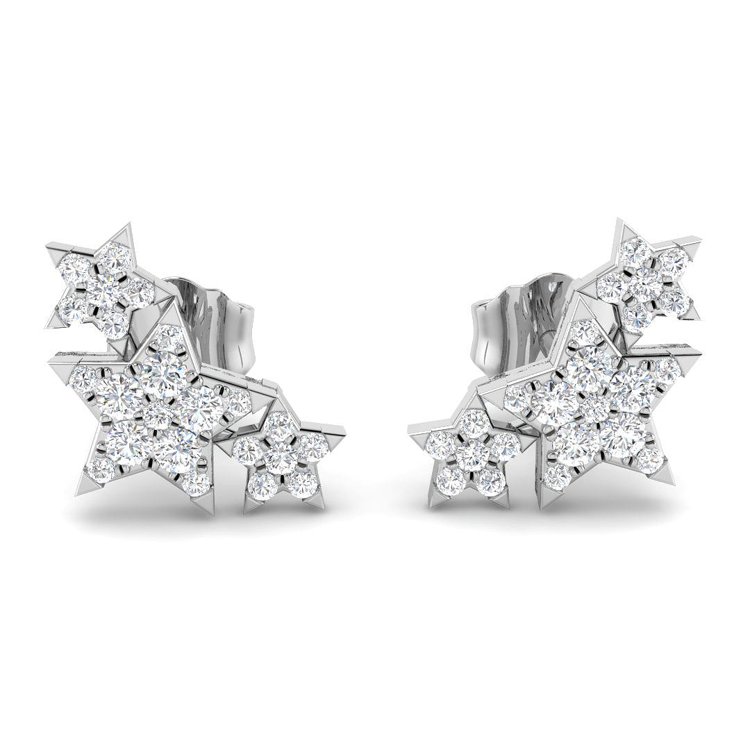 SE5081 — Earrings - 9 KT White Gold